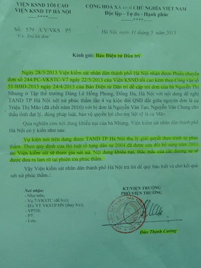 Bài 5: Kỳ án oan khuất của gia đình liệt sỹ: Một vụ án đơn giản thành phức tạp - 2 Văn bản của Công ty luật Trí tuệ gửi đến các cơ quan chức năng