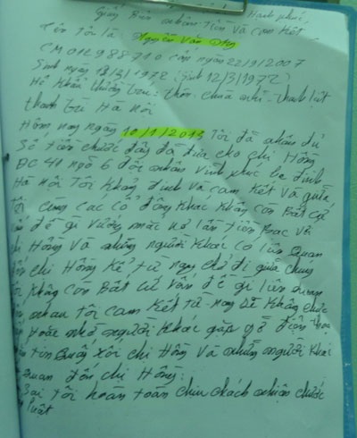 Đề nghị điều tra dấu hiệu lừa đảo bằng dự án "khủng" - 1 Ông Mý cho rằng việc ký giấy xác nhận đã nhận đủ tiền vào ngày 10/1/2013 là bị ép buộc