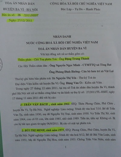Công dân kháng nghị 2 bản án có dấu hiệu oan khuất ở huyện Ba Vì - 4 Đã có 2 người con của ông Tụ rơi vào vòng lao lý đầy oan khuất