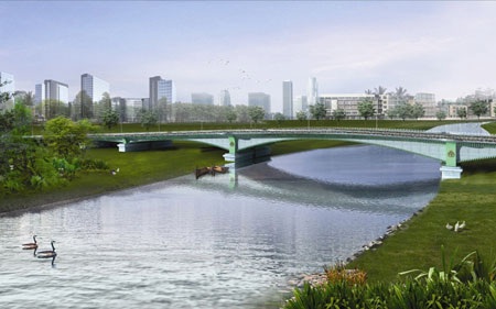 Hợp long cầu Bắc Hưng Hải trị giá 500 tỷ đồng - 3 Hình hảnh phối cảnh cầu Bắc Hưng Hải khi hoàn thiện