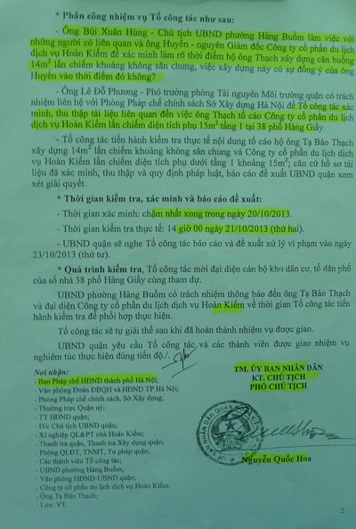 Sai phạm ở 38 Hàng Giầy vẫn thách thức TP Hà Nội - 6 Ông Tuyên cho rằng Tổ công tác của quận Hoàn Kiếm làm việc thiếu khách quan
