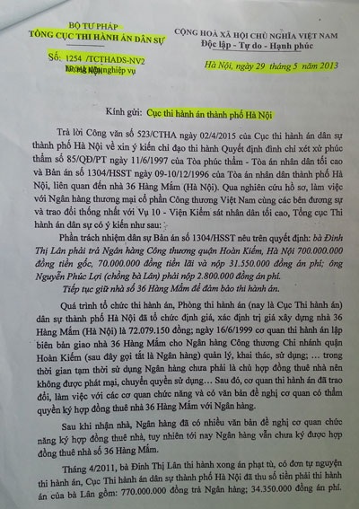 TP Hà Nội chỉ đạo, Cục Thi hành án vẫn “giam” tài sản của công dân - 4 Văn bản chỉ đạo, hướng dẫn giải quyết vụ việc của Tổng Cục THADS
