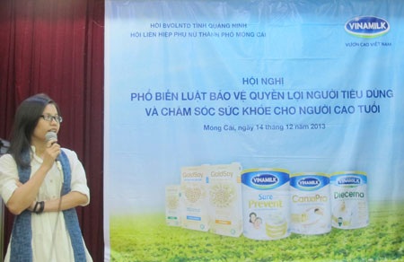 Vinamilk tư vấn chăm sóc sức khoẻ người cao tuổi TP Móng Cái - 3 Bà Lâm Ngọc Trinh – Đại diện ngành hàng nước giải khát của Vinamilk