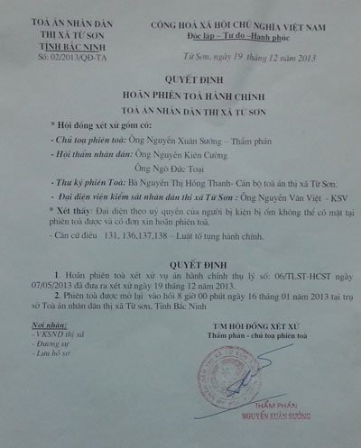 Tòa án Từ Sơn ban hành quyết định cẩu thả, gia đình mẹ góa con côi điêu đứng - 3 Luật sư Nguyễn Thanh Hải nhận định Tòa án thị xã Từ Sơn vi phạm tố tụng