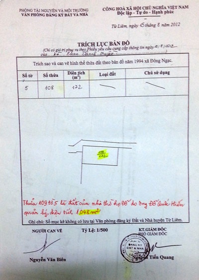 Đất đang tranh chấp, quận Bắc Từ Liêm vẫn cấp phép xây dựng - 3 Cục THADS TP Hà Nội yêu cầu giữ nguyên hiện trạng các thửa đất