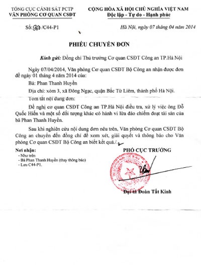 Đất đang tranh chấp, quận Bắc Từ Liêm vẫn cấp phép xây dựng - 5 Văn bản chỉ đạo của Cục C44 đề nghị điều tra, giải quyết dứt điểm vụ việc