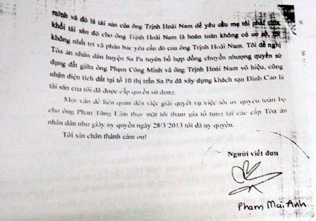Ủy ban tư pháp đề nghị điều tra vụ tranh chấp có dấu hiệu lừa đảo ở Sa Pa - 7 Văn bản Ủy ban Tư pháp Quốc hội gửi Bộ Công an và Viện KSND Tối cao