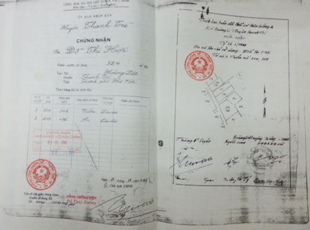 Khi phát hiện có biến động diện tích gia đình bà Hợi đã báo cáo quận Hoàng Mai từ năm 2004