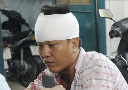 Trần Cẩm Thạnh tại cơ quan công an