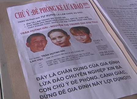 Tờ rơi để người dân cảnh giác