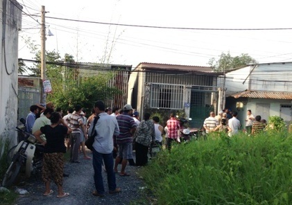 Khu nhà trọ nơi các đối tượng ẩn náu và bị lực lượng chức năng ập vào kiểm tra