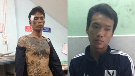 Vụ nổ súng trấn áp tội phạm: Một mảnh đạn trúng người đi đường - 3 Hai nghi can Sang và Tùng tại cơ quan công an