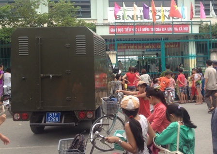 Trường tiểu học Bình Long nơi xảy ra vụ án