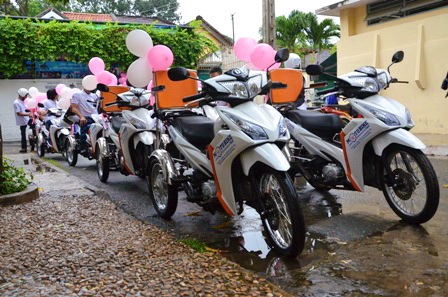 10 chiếc xe được sắp xếp ngay ngắn