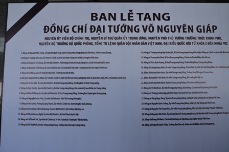 Sơ đồ Lễ viếng