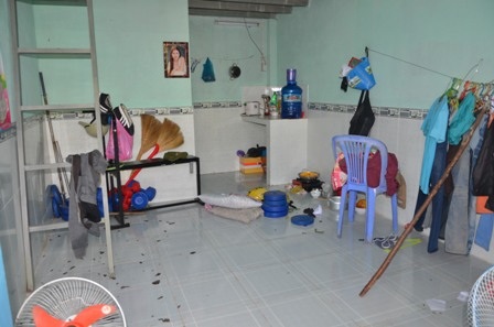 Căn phòng nơi phát hiện thi thể đôi nam nữ