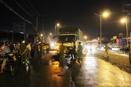 Công an có mặt để khám nghiệm hiện trường 