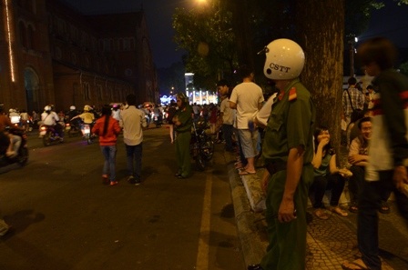 Các lực lượng chức năng được tăng cường để đảm bảo an ninh trật tự tại các khu vực trọng điểm