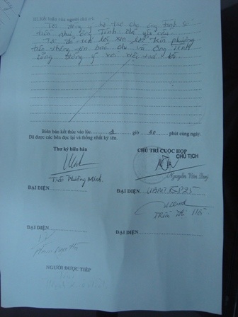 Biên bản nội dung buổi làm việc