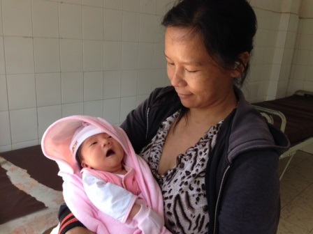 Nụ cười trên khuôn mặt sản phụ Tâm