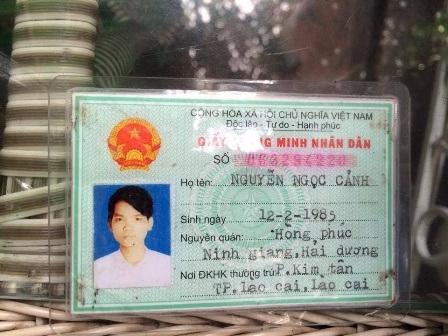 Chiêu lừa tiền tỉ của “nhà văn” trẻ trên mạng - 3 Giấy CMND giả mang tên Nguyễn Ngọc Cảnh mà Quang sử dụng để lừa đảo hàng trăm người
