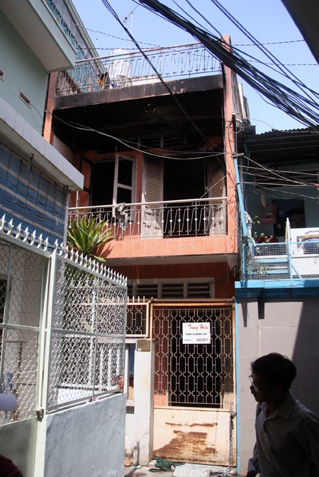 Căn nhà xảy ra vụ cháy