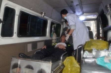 15 chiến sĩ đã bị bỏng do hóa chất