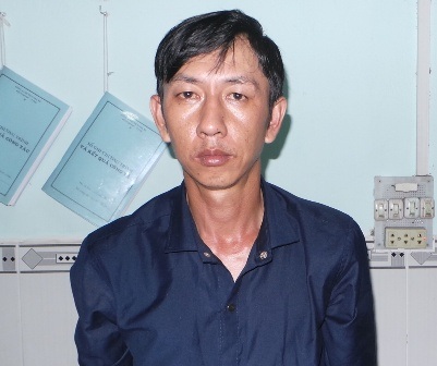 Trương Văn Huệ tại cơ quan công an