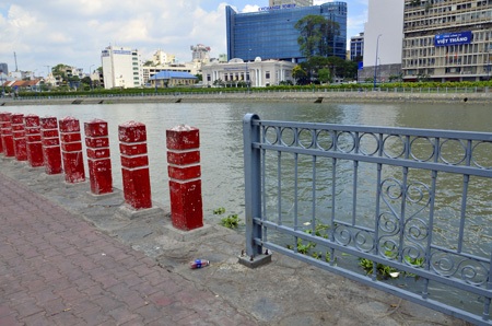 Khu vực nơi ông Sơn nhảy xuống cứu người nhưng không may chết đuối