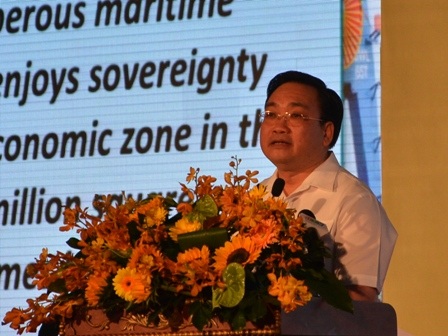 Phó Thủ tướng Hoàng Trung Hải phát biểu tại buổi lễ