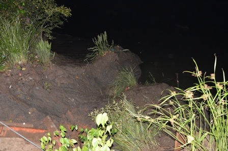 Hiện trường vụ sạt lở đoạn đường tại hẻm 1419 Lê Văn Lương