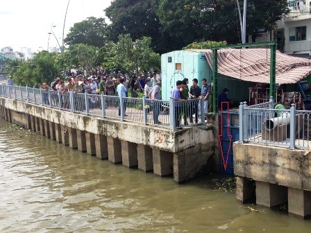 Vị trí mũi tên nơi phát hiện xác chết