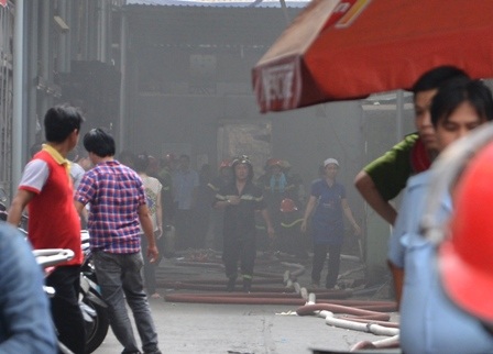 Hiện trường vụ cháy bên trong siêu thị Co.opmart