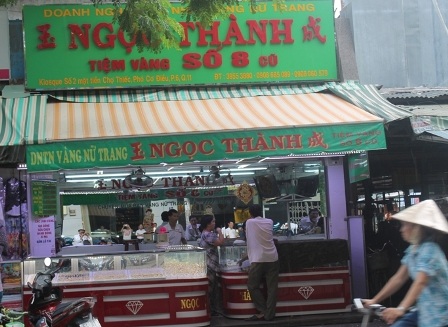 Tiệm vàng Ngọc Thành nơi xảy ra vụ việc
