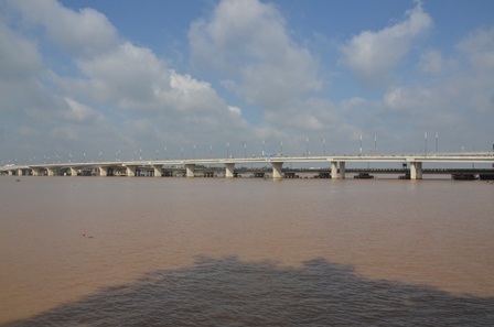 Toàn cảnh cây cầu Hóa An vừa mới đưa vào sử dụng