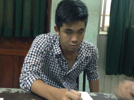 Trần Quý Lâm tại cơ quan công an