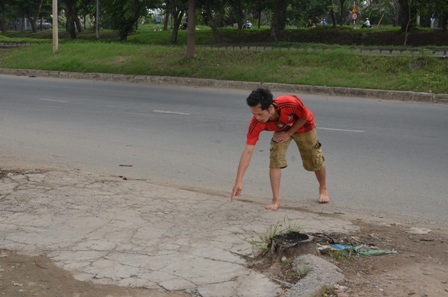 Vị trí nơi anh Lâm bị đâm đến chết