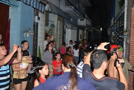 Vụ cháy khiến khu dân cư nhốn nháo