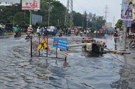 Máy bơm cũng không ăn thua