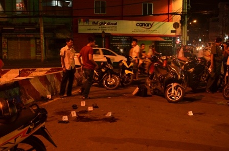 Hiện trường anh Phước bị đâm chết