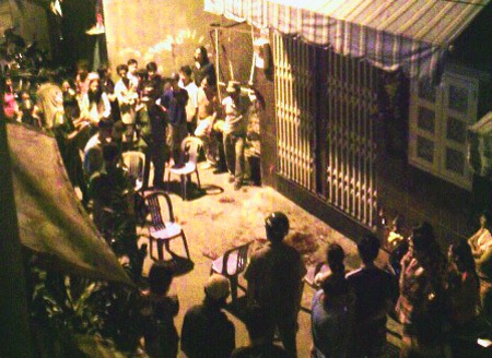 Hiện trường nơi chị H. bị Hiền đâm chết