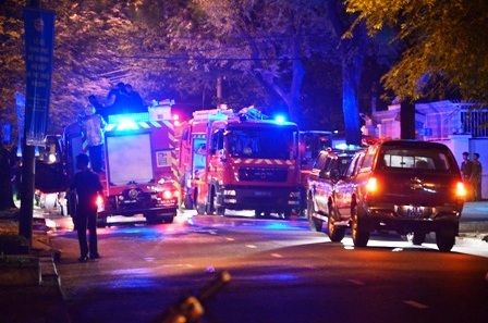 Hiện trường vụ cháy Tổng lãnh sự quán Indonesia