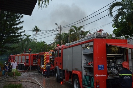 Hiện trường vụ cháy chi nhánh công ty sơn