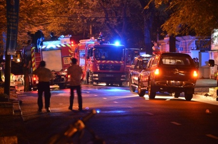 Hiện trường vụ cháy xảy ra ở Tổng lãnh sự quán Indonesia