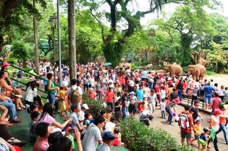 Thảo Cầm Viên Sài Gòn cũng nhộn nhịp không kém
