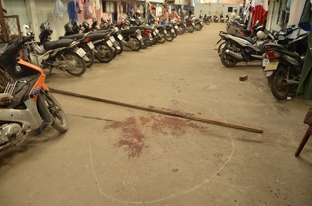 Hiện trường vụ truy sát khiến 2 sinh viên bị thương