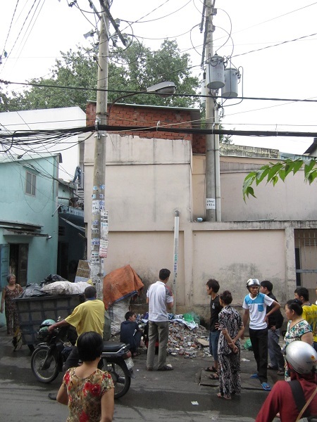 Hiện trường vụ công nhân bị điện giật tử vong