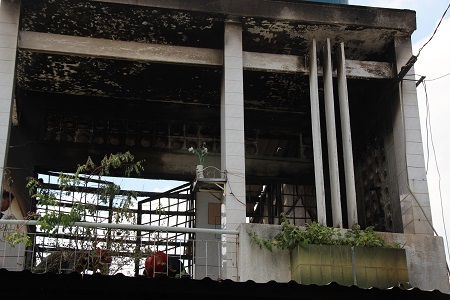 Tầng 2 nơi phát hiện thi thể anh Hoàng 