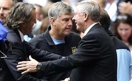HLV Mancini ngợi ca “sư phụ” Alex Ferguson - 1 HLV Mancini ngợi ca “sư phụ” Alex Ferguson - 1