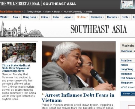 Tin “bầu Kiên” bị bắt khiến báo chí nước ngoài xôn xao